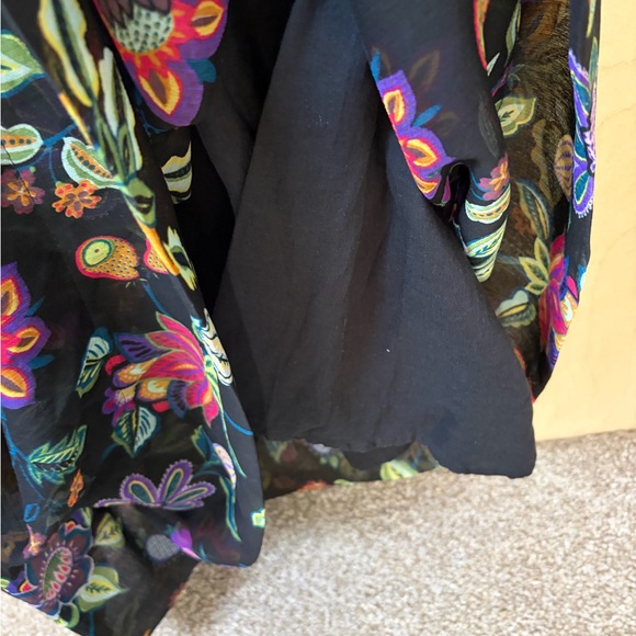 World Market Elegant Black Floral Maxi Dress Women’s Size Small/Medium - Picture 6 of 6